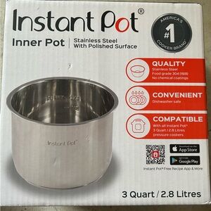 NIB Instant Pot 3 quart stainless steel replacement inner pot